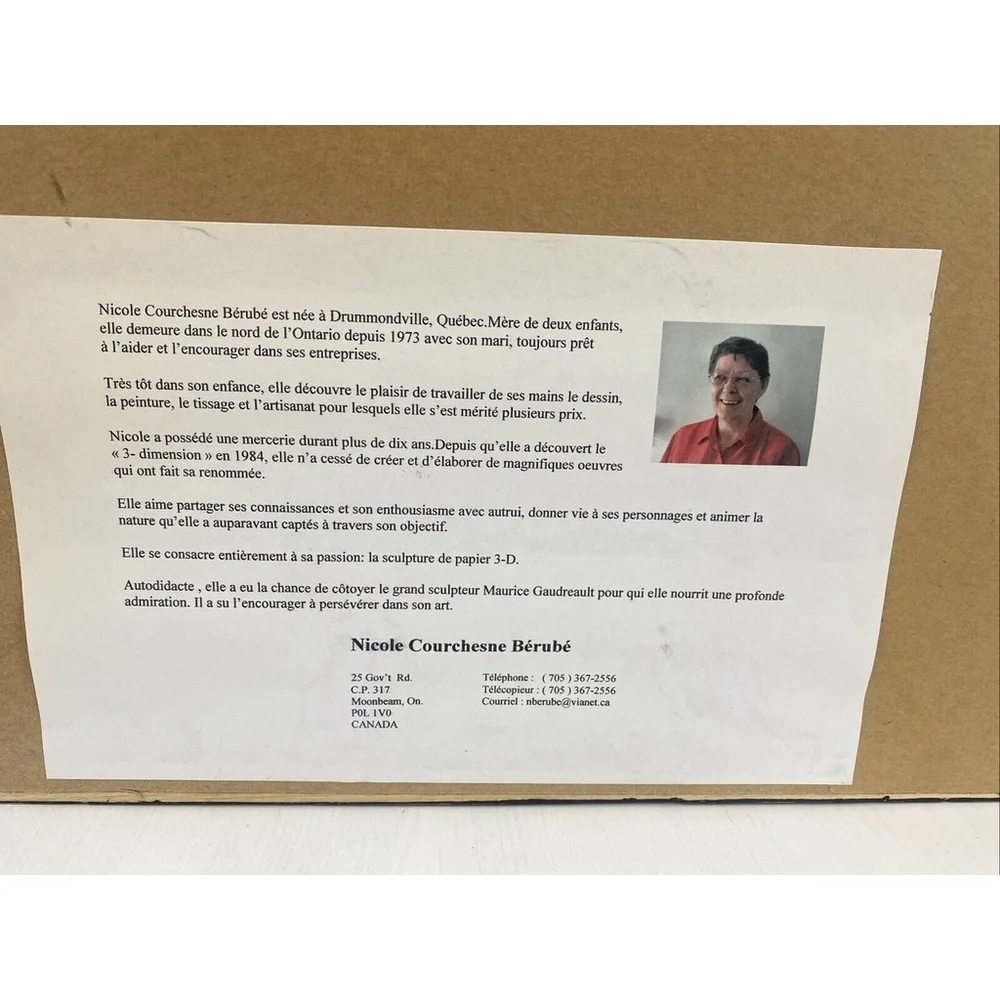 3D Paper Art Sculpture Picture Child With Clown Makeup 2003 Realistic Signed - Picture 14 of 15